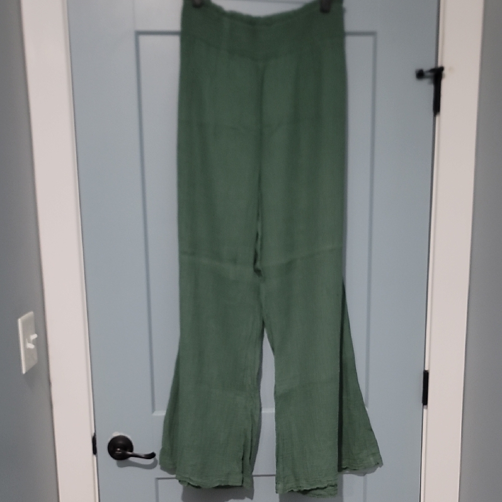 Wonderly Sage Textured Trousers